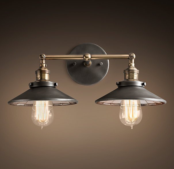 Бра Loft Cone 20th c.Factory filament Pendant Reflector Double Черный Бра Loft Cone 20th c.Factory filament Pendant Reflector Double Черный в Волгограде | Loft Concept