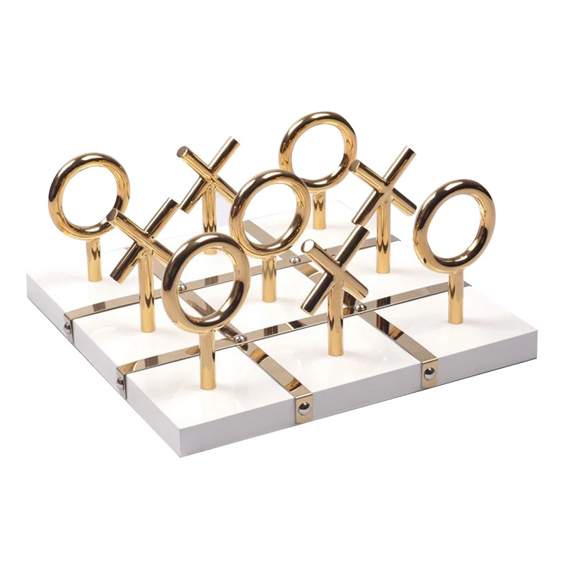Игра Tic-tac-toe white Белый Глянцевое золото Игра Tic-tac-toe white Белый Глянцевое золото в Волгограде | Loft Concept