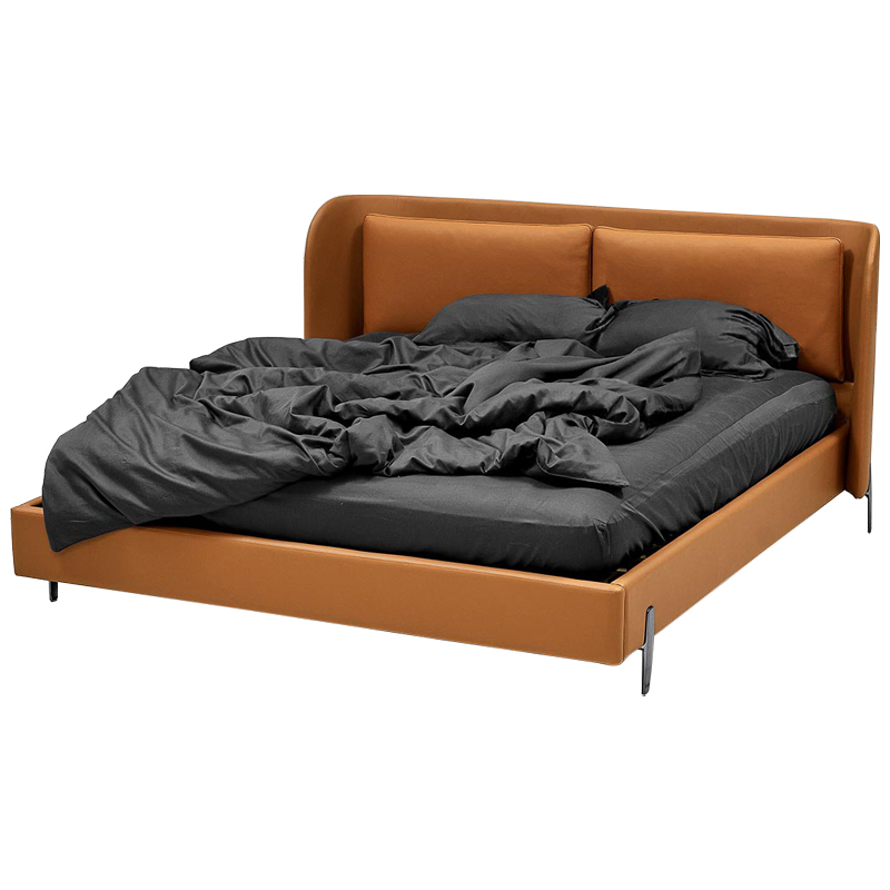 Кровать с закругленным изголовьем и подушками Flores Bed Карамель Кровать с закругленным изголовьем и подушками Flores Bed Карамель в Волгограде | Loft Concept