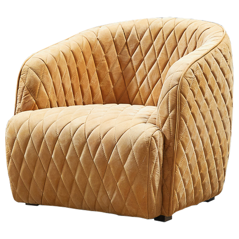 Кресло Rhombuses Upholstery Armchair Milk Caramel Карамель Коричневый в Волгограде | Loft Concept 