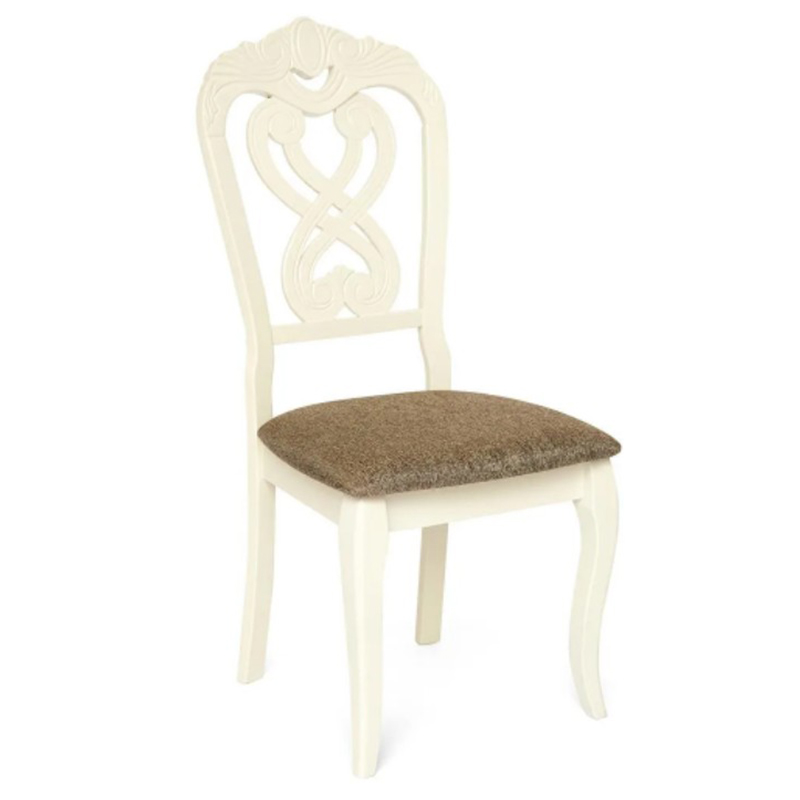 Стул Viktoria Chair Белый Коричневый Стул Viktoria Chair Белый Коричневый в Волгограде | Loft Concept