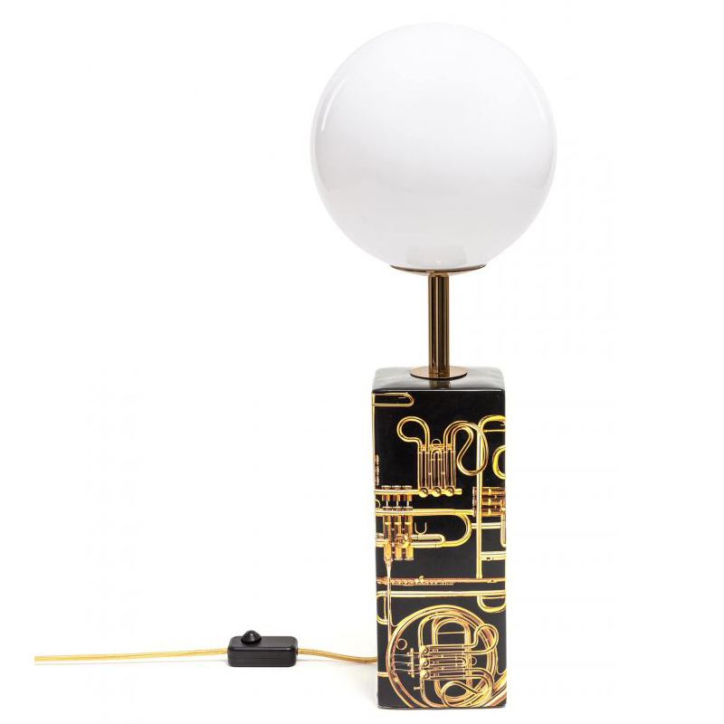 Настольная лампа Seletti Table Lamp Trumpets Черный Белый Золотой Настольная лампа Seletti Table Lamp Trumpets Черный Белый Золотой в Волгограде | Loft Concept