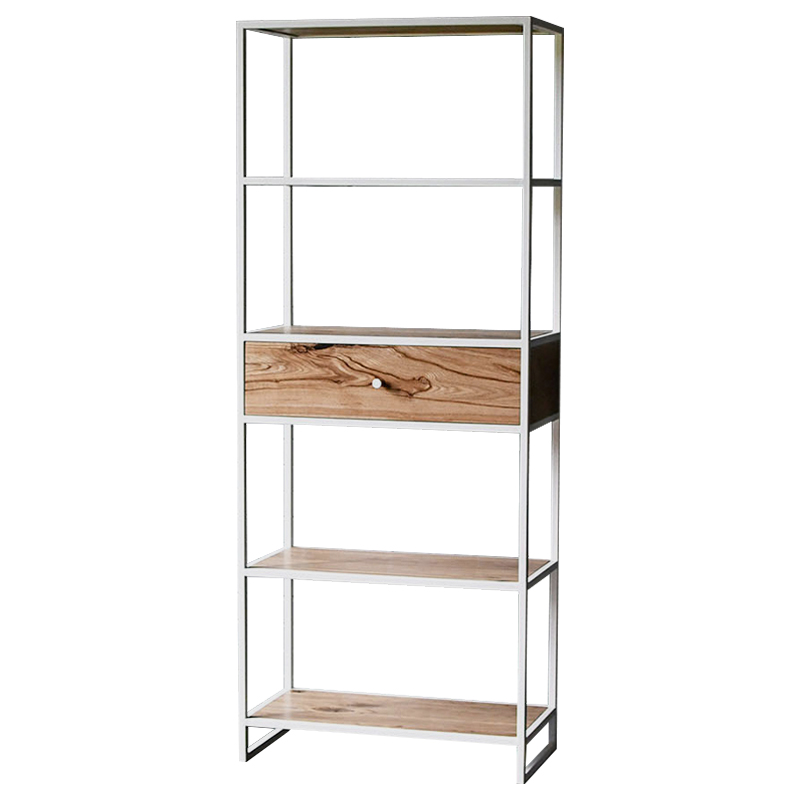 Стеллаж Reeve Industrial Metal Rust Rack Древесина Белый Стеллаж Reeve Industrial Metal Rust Rack Древесина Белый в Волгограде | Loft Concept