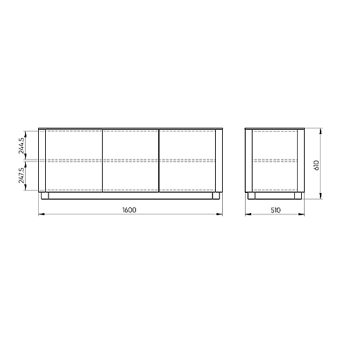 Тумба серо-бежевая с 3-мя дверцами Tammi  в Волгограде