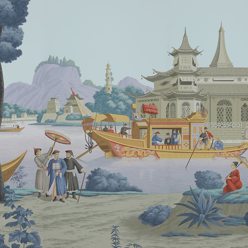 Обои ручная роспись Procession Chinoise Charvet on scenic paper Обои ручная роспись Procession Chinoise Charvet on scenic paper в Волгограде | Loft Concept