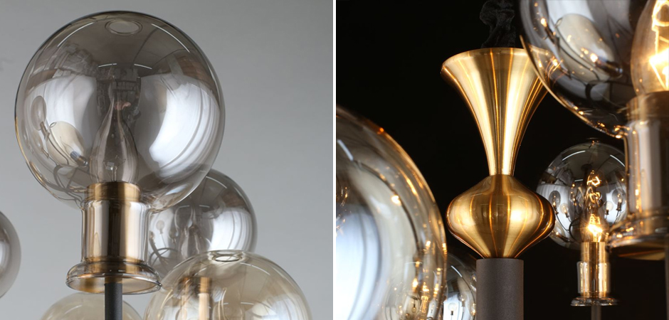 Люстра c дымчатым стеклом Champagne Glass Люстра c дымчатым стеклом Champagne Glass - Loft-Concept в Волгограде