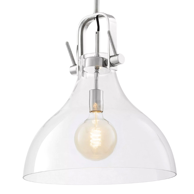 Подвесной светильник Eichholtz Lamp Connery Nickel Прозрачное Стекло Никель Подвесной светильник Eichholtz Lamp Connery Nickel Прозрачное Стекло Никель в Волгограде | Loft Concept