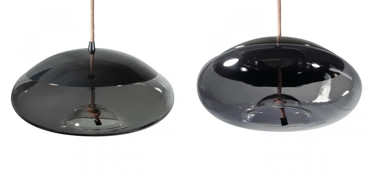 Подвесной светильник Brokis KNOT PC1037 Серое стекло - фото