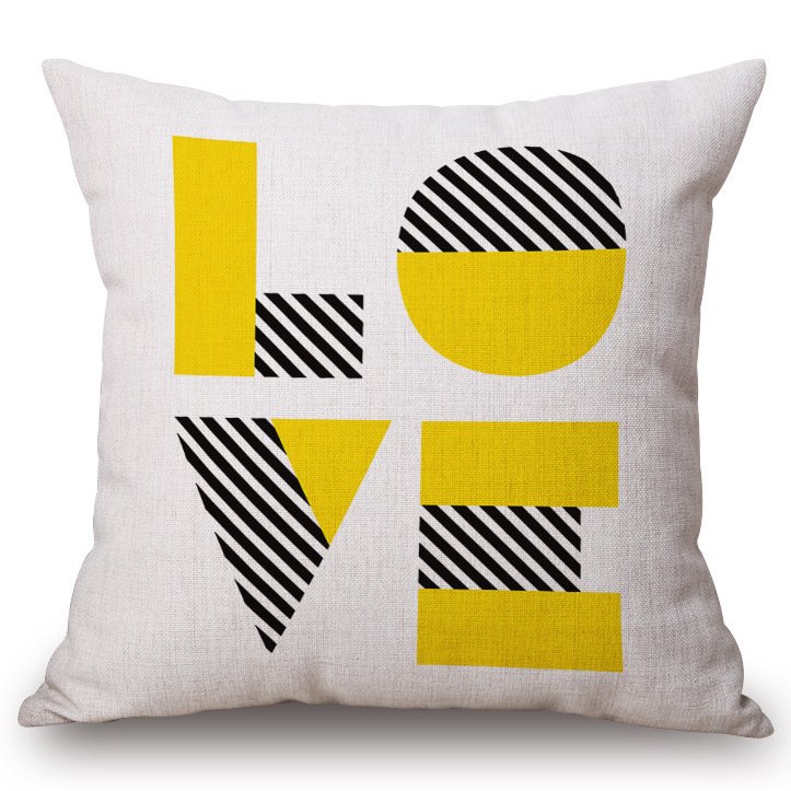 Декоративная подушка Yellow Love Декоративная подушка Yellow Love в Волгограде | Loft Concept