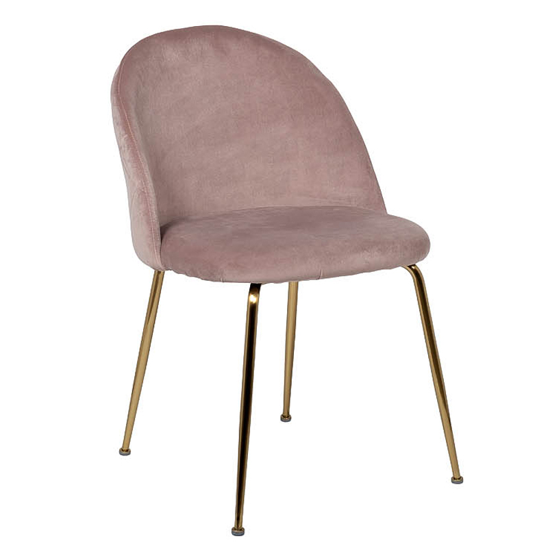 Стул Sadler Chair pink velor Розовый (Rose) Золотой Стул Sadler Chair pink velor Розовый (Rose) Золотой в Волгограде | Loft Concept