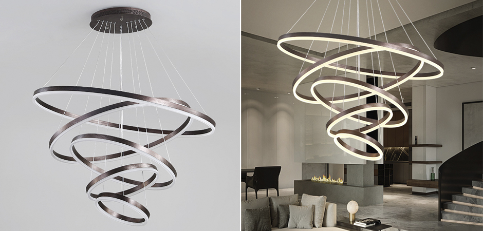 Люстра Ribbon Circles Chandelier Люстра Ribbon Circles Chandelier - Loft-Concept в Волгограде