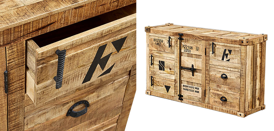 Комод деревянный в стиле Лофт Wooden Loft Box Commode Комод деревянный в стиле Лофт Wooden Loft Box Commode - Loft-Concept в Волгограде