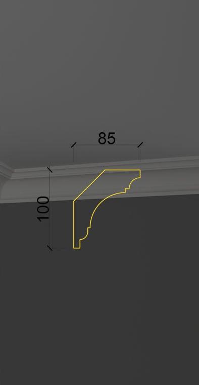 Гладкий карниз KT-25 в Волгограде