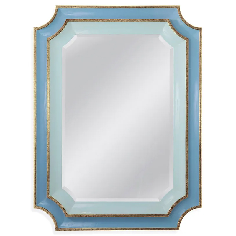 Зеркало Chiara Mirror Зеркало Голубой Светло-голубой Золотой Зеркало Chiara Mirror Зеркало Голубой Светло-голубой Золотой в Волгограде | Loft Concept