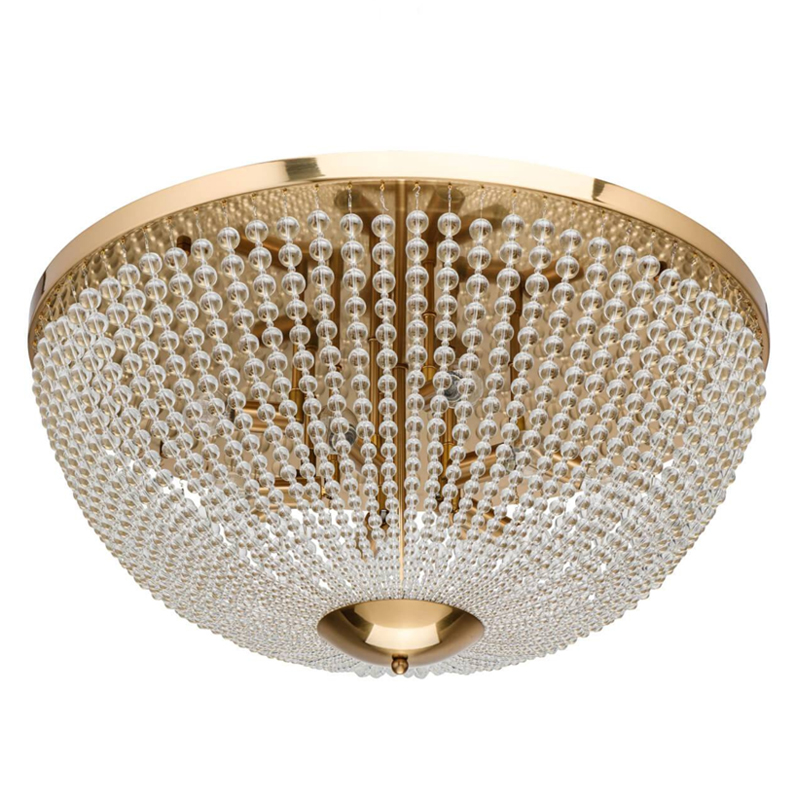 Потолочный светильник Virginia Clear Beads ceiling Gold L Золотой Прозрачное Стекло Потолочный светильник Virginia Clear Beads ceiling Gold L Золотой Прозрачное Стекло в Волгограде | Loft Concept