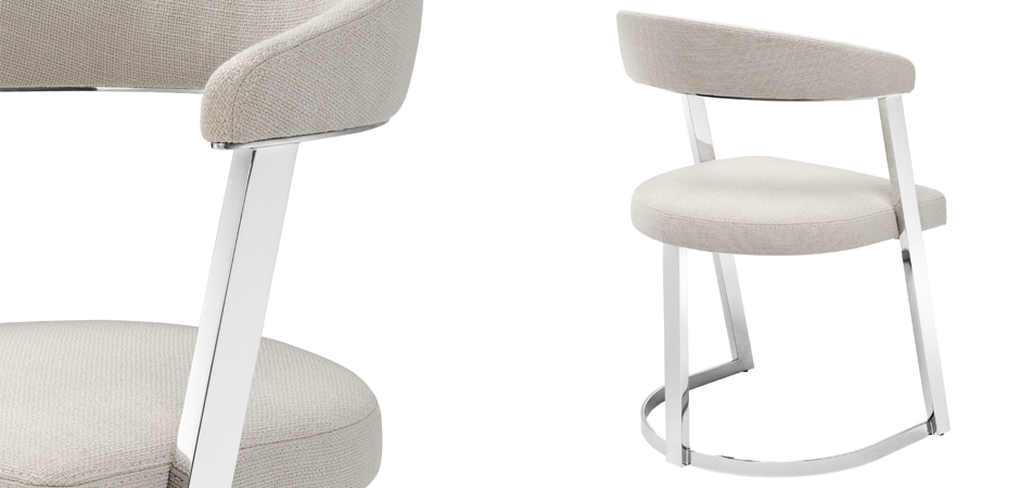 Стул Eichholtz Dining Chair Dexter Nickel Стул Eichholtz Dining Chair Dexter Nickel - Loft-Concept в Волгограде