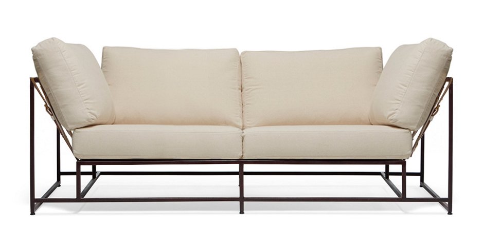 Двухместный диван Canvas & Copper Two Seat Sofa Двухместный диван Canvas & Copper Two Seat Sofa - Loft-Concept в Волгограде
