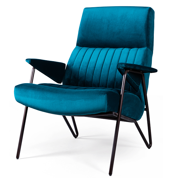 Кресло Solonar blue Синий Черный Кресло Solonar blue Синий Черный в Волгограде | Loft Concept