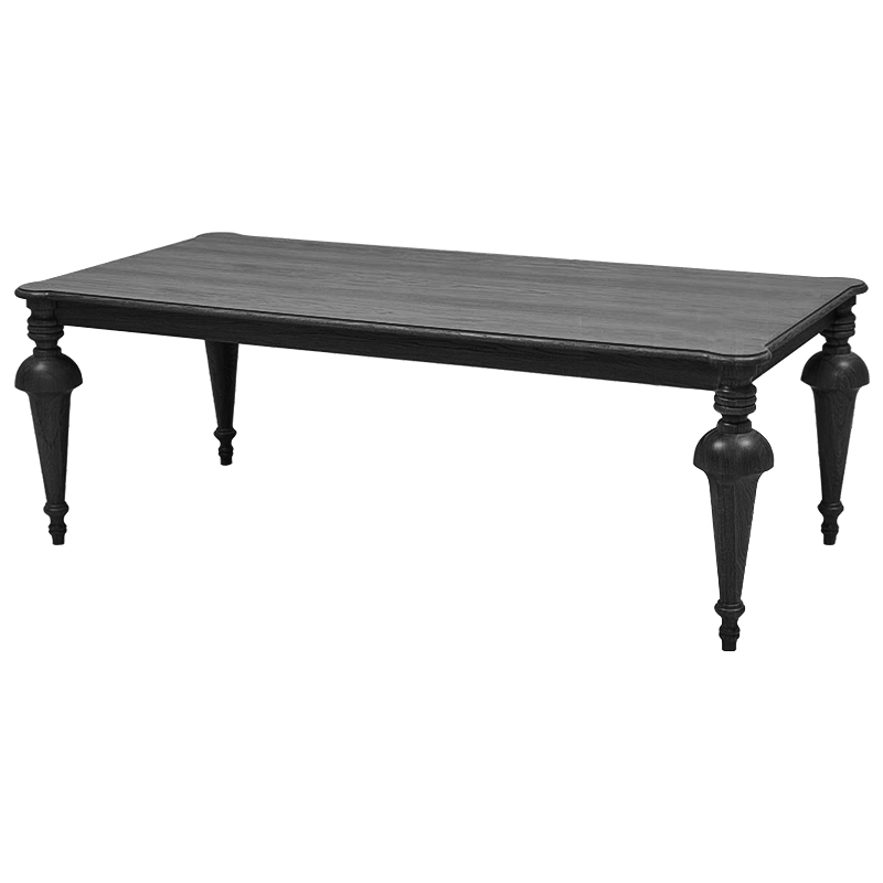 Обеденный деревянный стол Kelise Black Dinner Table Чёрный Черный Обеденный деревянный стол Kelise Black Dinner Table Чёрный Черный в Волгограде | Loft Concept