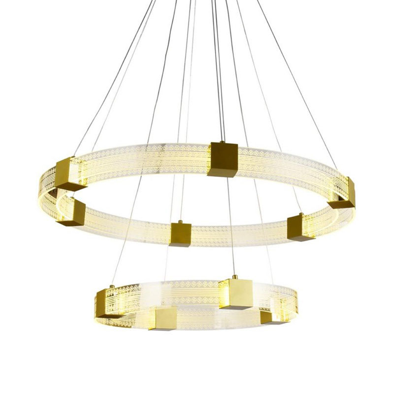 Люстра Два Кольца Ring Horizontal Ornament Meander 2 Прозрачный Золотой Люстра Два Кольца Ring Horizontal Ornament Meander 2 Прозрачный Золотой в Волгограде | Loft Concept