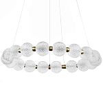 Светодиодная кольцевая люстра с круглыми плафонами Crystal Globule Chandelier варинант исполнения - 1 | Loft Concept в Волгограде