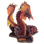 Декоративная статуэтка Дракон Красный Red Dragon with Orange Wings Statuette варинант исполнения - 4 | Loft Concept в Волгограде