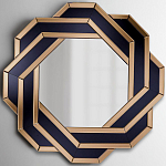 Зеркало восьмиугольное в черно-золотистой раме Pairing варинант исполнения - 1 | Loft Concept в Волгограде