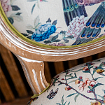 Барный стул из массива бука с изображением птиц и цветов  Beige Green Chinoiserie Garden Chair варинант исполнения - 5 | Loft Concept в Волгограде