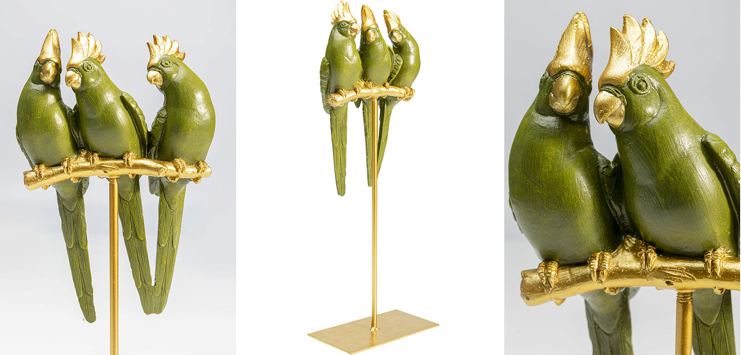 Статуэтка Three Green Parrots Статуэтка Three Green Parrots - Loft-Concept в Волгограде