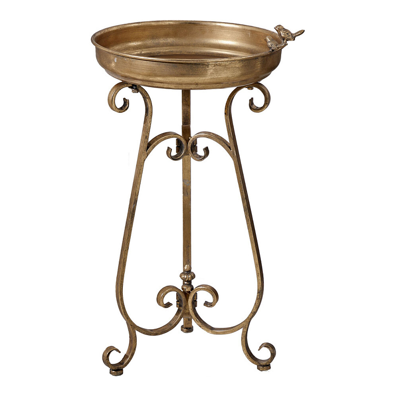 Столик приставной на фигурном подножии Magnificent Century Золотой в Волгограде | Loft Concept 
