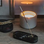 Подставка под благовония из эпоксидной смолы шампань Epoxy Resin Flowers Incense Oval Stand Champagne варинант исполнения - 3 | Loft Concept в Волгограде