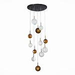 Люстра светодиодная с сферическими стеклянными плафонами Splatter варинант исполнения - 6 | Loft Concept в Волгограде