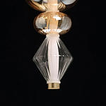 Подвесной светильник с вертикальной композицией из прозрачных и янтарных стеклянных шаров и ромбов Gabriel Scott Luna варинант исполнения - 8 | Loft Concept в Волгограде