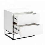 Тумба прикроватная белая с ящиками Strict Lines варинант исполнения - 3 | Loft Concept в Волгограде