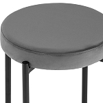 Табурет с мягким круглым сиденьем RIO Grey варинант исполнения - 4 | Loft Concept в Волгограде