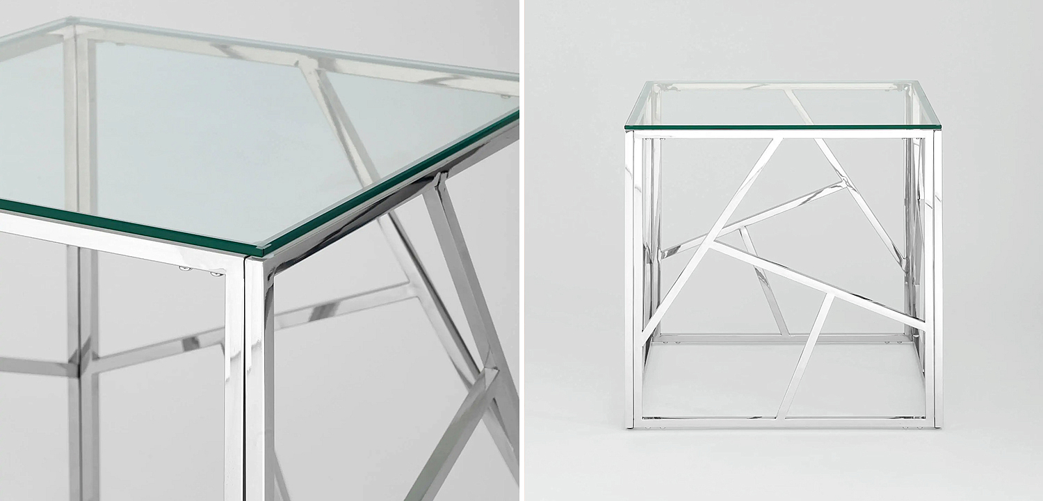 Стол приставной Geometry Serene Phoenix Silver Стол приставной Geometry Serene Phoenix Silver - Loft-Concept в Волгограде