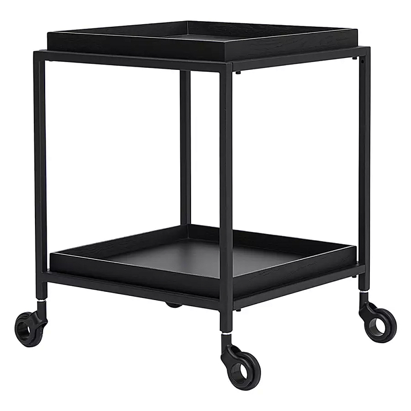 Тумба чёрная на колёсах Cabinet on Wheels Черный Тумба чёрная на колёсах Cabinet on Wheels Черный в Волгограде | Loft Concept