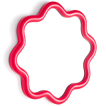 Настенное зеркало с волнистой рамой Mune Mirror Red варинант исполнения - 2 | Loft Concept в Волгограде