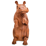 Статуэтка деревянная в виде бегемота Hippopotamus of the World варинант исполнения - 2 | Loft Concept в Волгограде