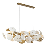 Люстра с белыми и золотистыми цветами G9 Dahlia Flowers Lamp варинант исполнения - 4 | Loft Concept в Волгограде