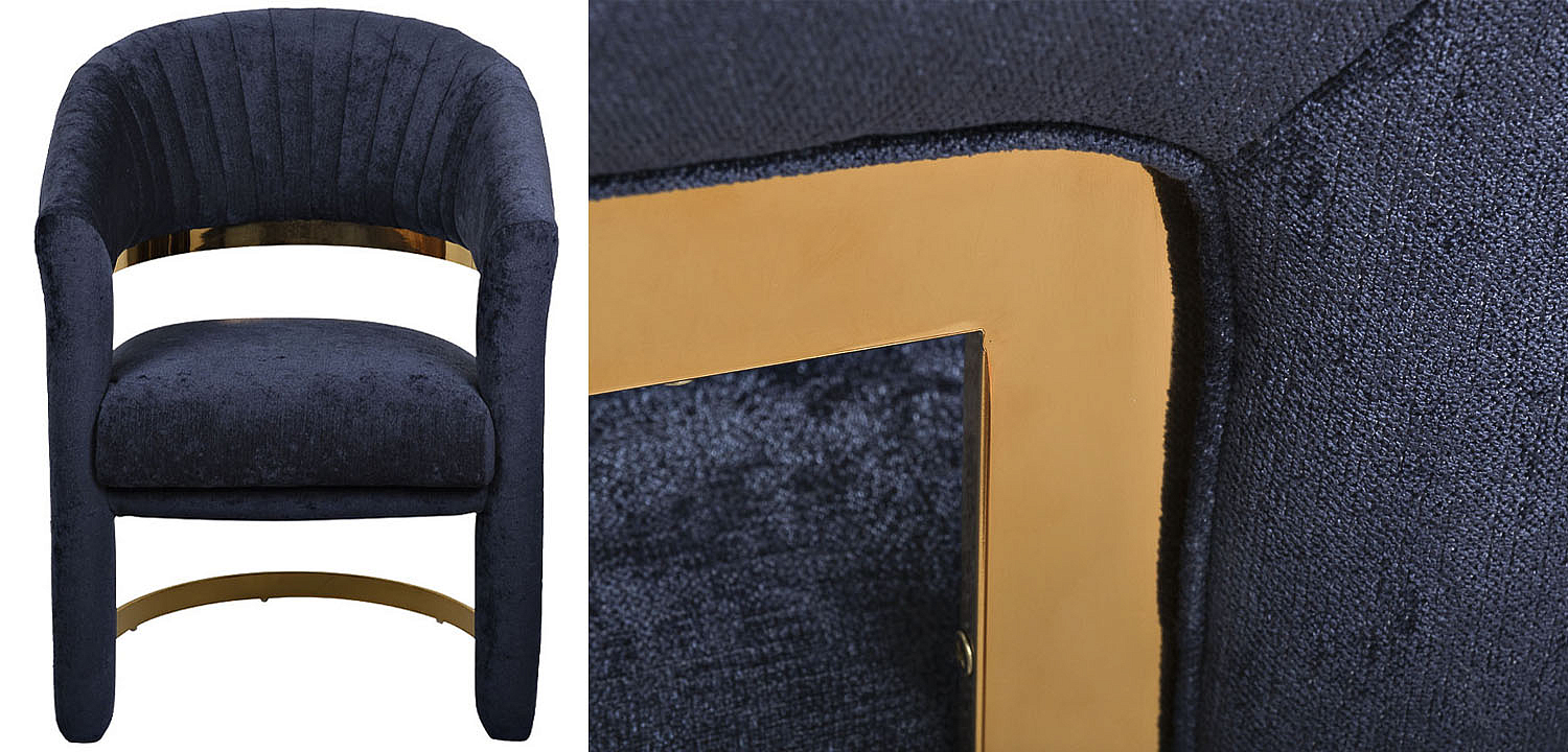 Полукресло Valbonne Chair blue velour Полукресло Valbonne Chair blue velour - Loft-Concept в Волгограде