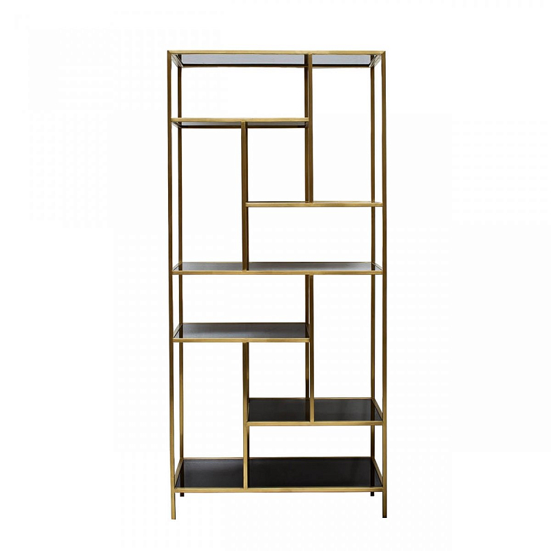 Стеллаж Black & Gold Puzzle Черный Золотой Стеллаж Black & Gold Puzzle Черный Золотой в Волгограде | Loft Concept