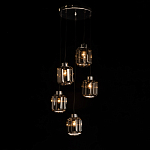 Люстра с 5-ю плафонами серого цвета Smoked Prism варинант исполнения - 3 | Loft Concept в Волгограде