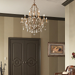 Люстра многоярусная с 12-ю лампами и стеклянными подвесками в классическом стиле Feiss варинант исполнения - 3 | Loft Concept в Волгограде