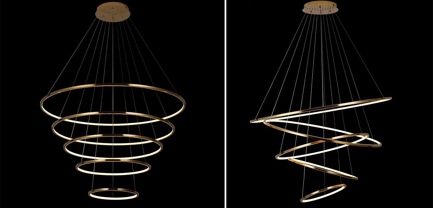 Люстра Ring Horizontal Quintet gold Люстра Ring Horizontal Quintet gold - Loft-Concept в Волгограде