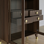 Дизайнерский шкаф витрина Elsa Dreams Walnut с 4-мя ящиками варинант исполнения - 8 | Loft Concept в Волгограде