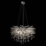 Люстра подвесная с прозрачными стеклянными подвесками в форме капель Диаметр 60 см Droplet Chandelier варинант исполнения - 11 | Loft Concept в Волгограде