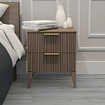 Тумба прикроватная коричневая с двумя ящиками Harper Line варинант исполнения - 1 | Loft Concept в Волгограде