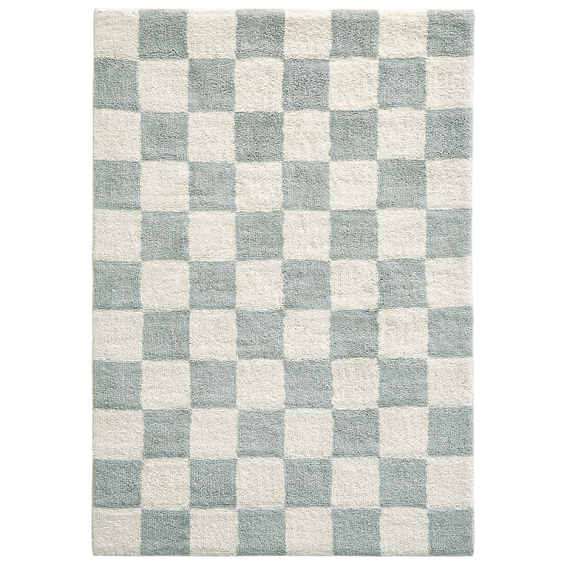 Ковер с шахматным принтом Chess Layout из хлопка Серо-голубой Серо-коричневый Ковер с шахматным принтом Chess Layout из хлопка Серо-голубой Серо-коричневый в Волгограде | Loft Concept