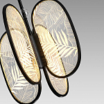 Люстра с гравировкой на акриловых плафонах Gravyura Black D 33 см варинант исполнения - 3 | Loft Concept в Волгограде